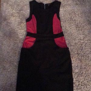 Pink and black dress